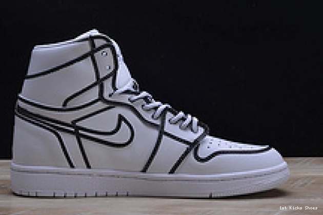 1st Kicks air nike white 1320 jordan pencil” 3d hand-painted mens Comfortable “comic 1 retro aa4724- 1123